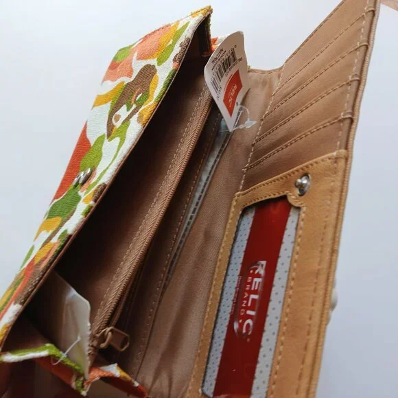 NWT Relic Wallet Vintage 1980s Colors Zip Snap Closure - Picture 4 of 8